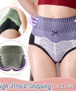 Culotte en dentelle taille haute