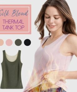 Débardeur thermique sans couture en mélange de soie