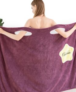Peignoirs en peluche en microfibre portables à séchage rapide pour femmes