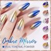 Poudre à ongles chromée miroir ombré