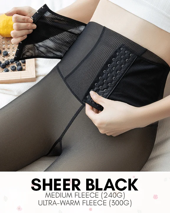 Legging thermique de compression en molleton transparent - Image 10