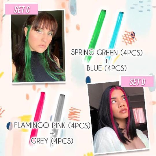 Ensemble d'extensions à clips colorées The Hairdrobe - Image 7