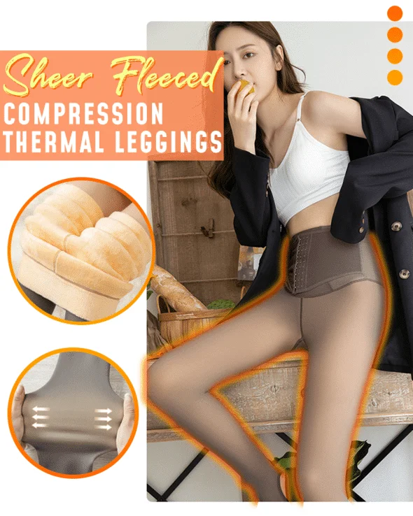 Legging thermique de compression en molleton transparent - Image 2