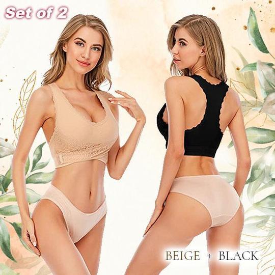 Soutien-gorge de maintien en dentelle à boucle en X CozyFit - Image 7