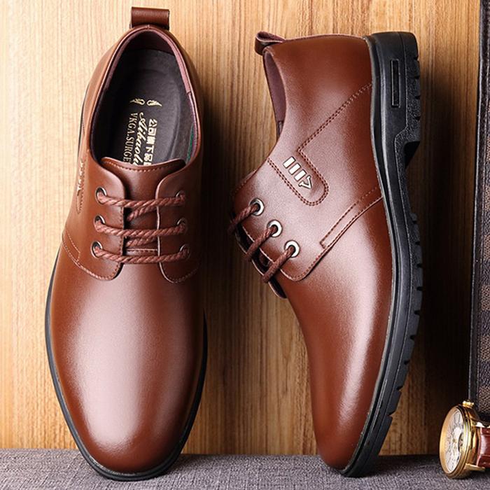 Chaussures formelles confortables et antidérapantes en cuir microfibre pour hommes - Image 7