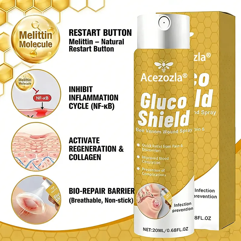Spray pour plaies au venin d'abeille Acezozla® GlucoShield - Image 8