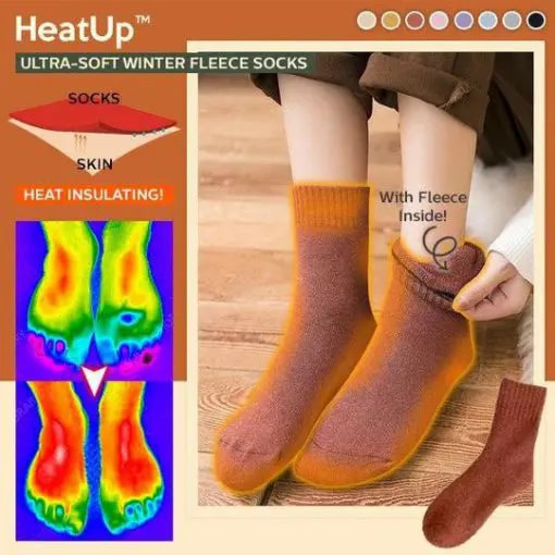 Chaussettes d'hiver en polaire ultra douces HeatUp