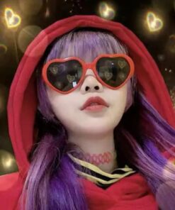 Grandes lunettes de soleil surdimensionnées en forme de cœur pour femmes