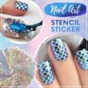 Autocollant pochoir Nail Art 144 autocollants