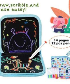 Bloc de dessin portable effaçable Doodle Pad (12 stylos inclus)