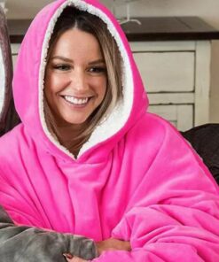 Sweat à capuche surdimensionné avec couverture chauffante pour l'hiver