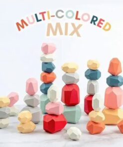 Blocs d'empilage de pierres en bois